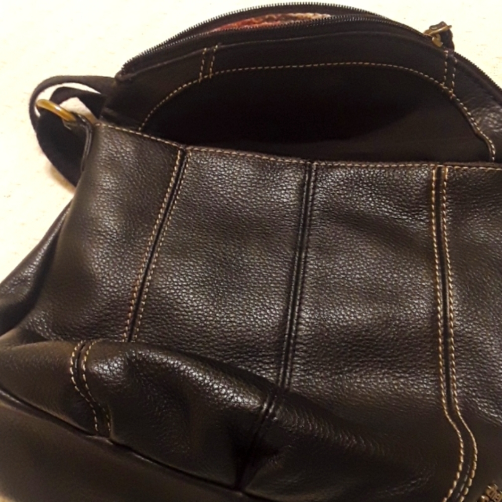 Leather bag. $22